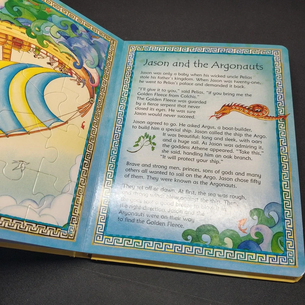 Usborne Greek Myths Jigsaw Book Kids (Hardcover Puzzle Stories)